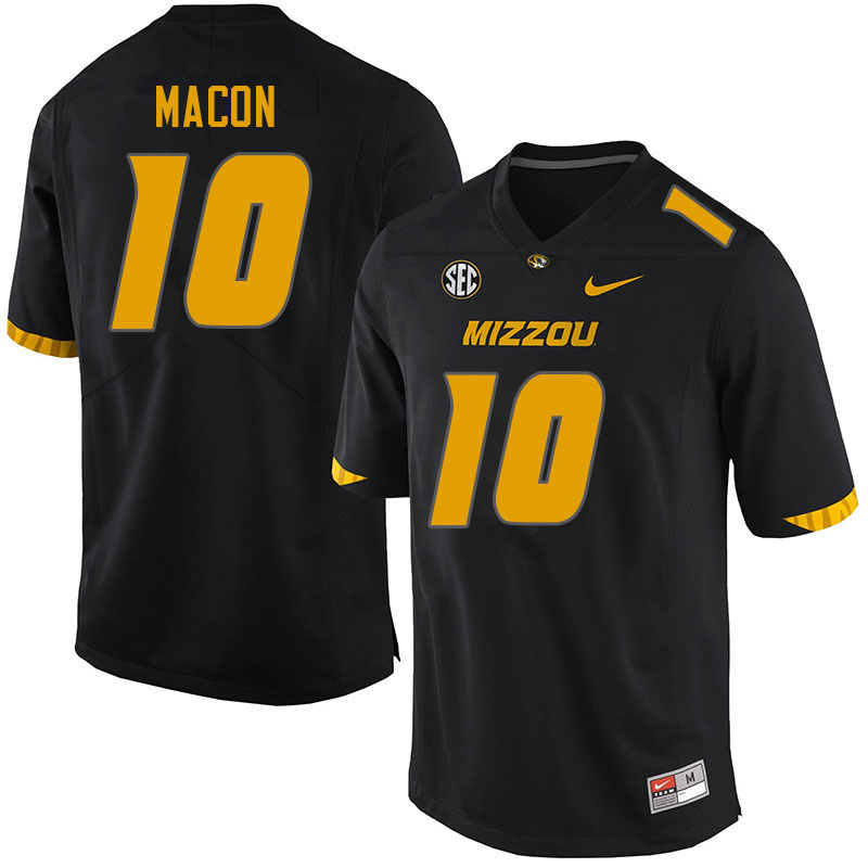 Men #10 Tyler Macon Missouri Tigers College Football Jerseys Sale-Black - Click Image to Close